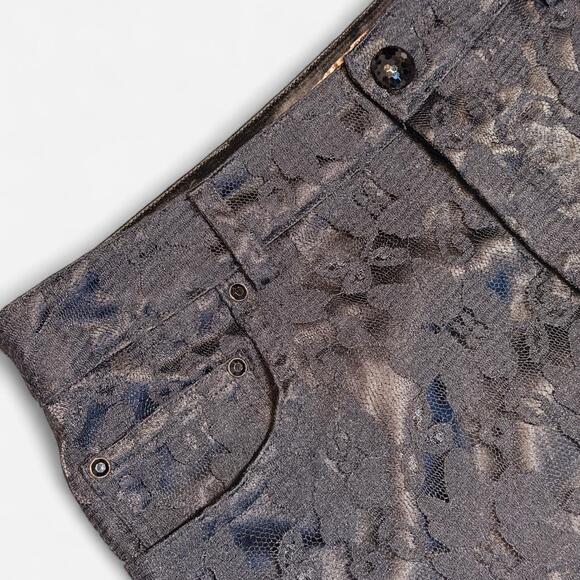 Vintage Forever 21 Twist Black Lace Micro Mini Skirt Size Small - Picture 2 of 4